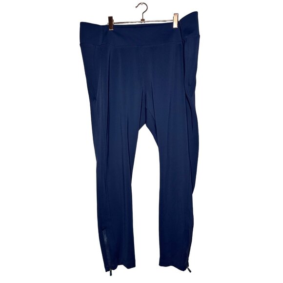 Athleta Delancey Skyline Tight Size 2X Navy Blue Leggings Side Zipper - Picture 2 of 10